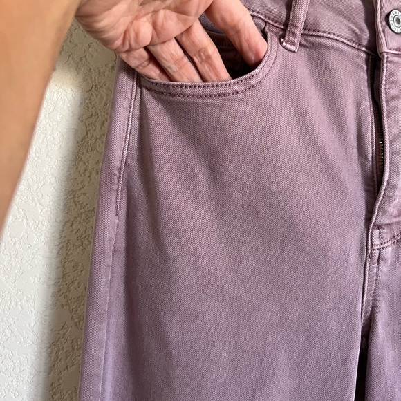 LIKE NEW American Eagle size 4 short washed purple color bell bottom jeans. - Picture 2 of 6